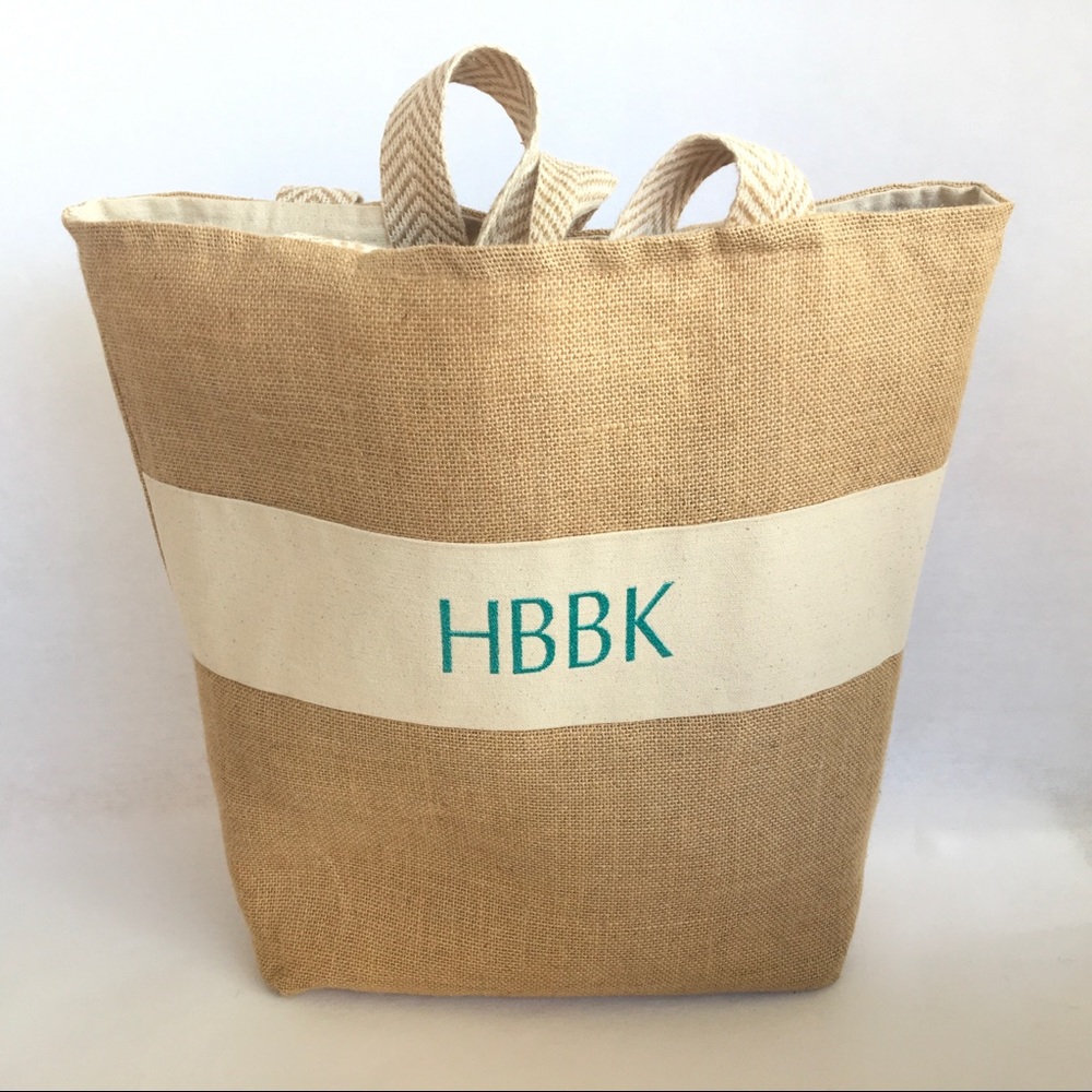 The Nantucket Tote Natural with Teal - Picture 3 of 7